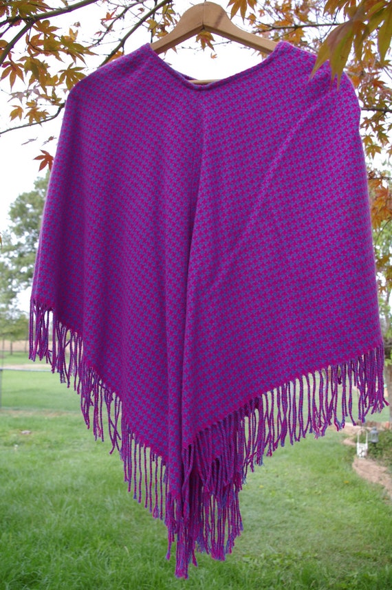 Purple Houndstooth Cape houndstooth shawl purple and pink cape by livingsimplybydesign Purple Houndstooth Cape houndstooth shawl purple and pink cape by livingsimplybydesign