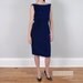 1950s Cocktail Dress in Royal Blue Velvet Party Dress Blue Wiggle Dress Sleeveless Velvet Dress Vintage 50s Short Blue Cocktail Dress