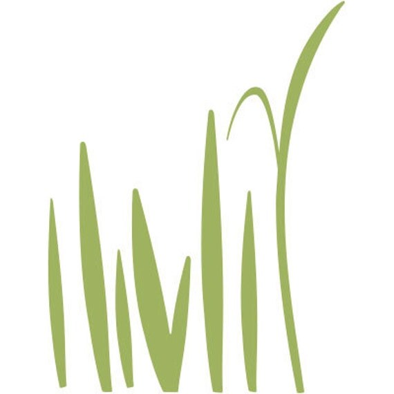 Grass Stencil for Painting Flower Girls Room Wall Mural