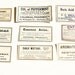 Antique Medicine Apothecary Pharmacy Labels (No.11) from 1890s (Set of 9 labels) - Paper Crafts, Altered Art, Halloween Decor and more