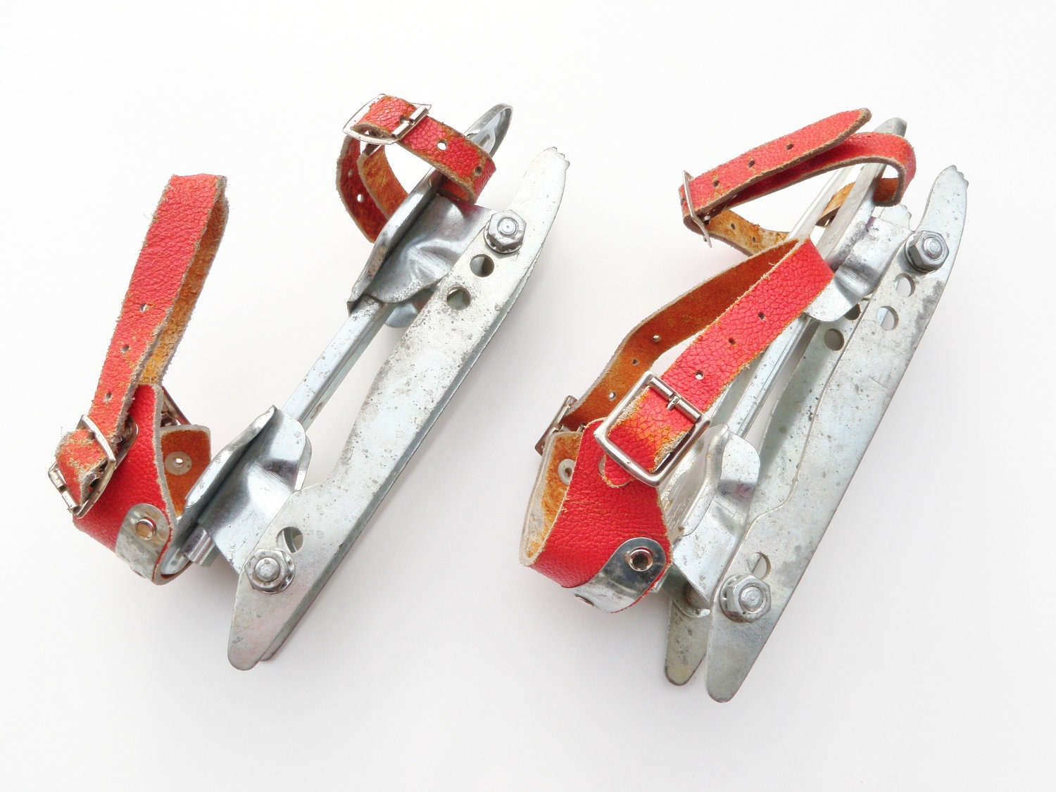 Vintage Ice Skates Adjustable Double Blade