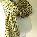 Yellow Leopard Infinity Scarf Animal Print Double Loop Scarf Summer Fashion Handmade by Thimbledoodle