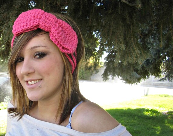 SALE - Pink Three Strand Bow Headband SALE - Pink Three Strand Bow Headband