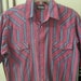 SALE 1/4 Off Vintage Mens Western Shirt by Townsley Pearl Snaps and Front Pockets Size Medium Now ONLY 6 USD