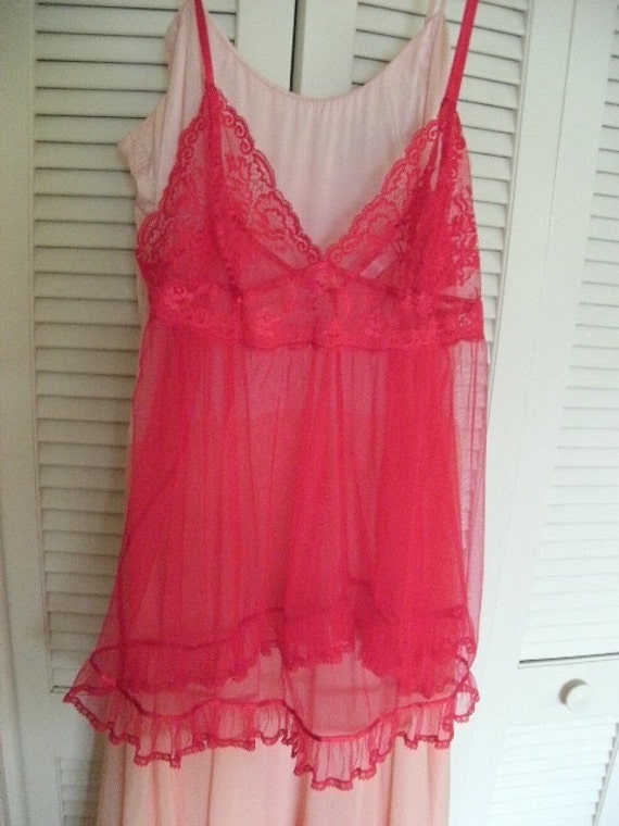 Victoria's Secret Red Nightie/Shorty/Lace