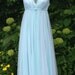 vintage Nightgown Blue 1960 Plus Size in turquoise and white chiffon very full skirt // Vintage Valentines Lover// Gifts For Her Under 50