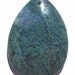 68mm Extra Large Natural Moss Agate Stone Puffed Teardrop Pendant Green Teal