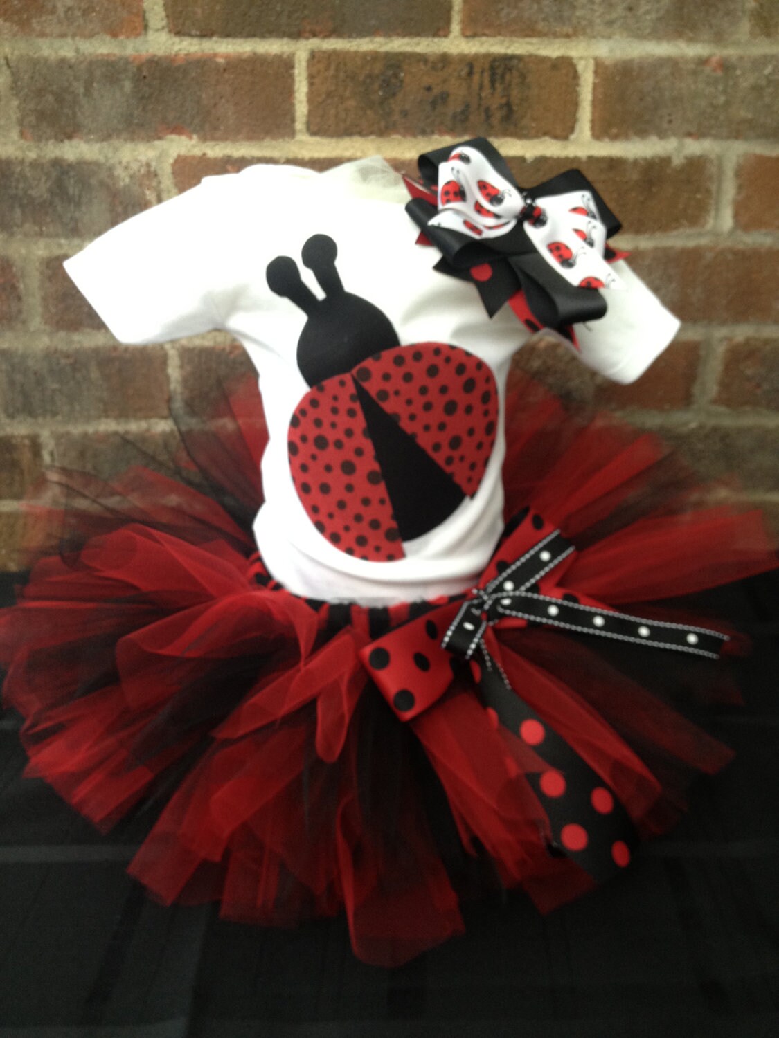 Ladybug Tutu Set Ladybug Costume Size 9M thru Size 5T