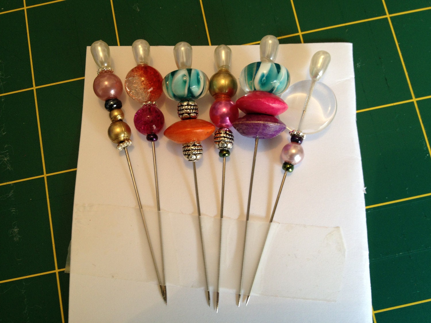 Quilting Pins Beaded Quilting Pins Glass Beaded Stick Pins