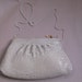RESERVED FOR THERESA Vintage Purse Metal Mesh Elka Ivory with Serpentine chain