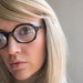 Vintage 50's Angular Black Horn Eyeglasses