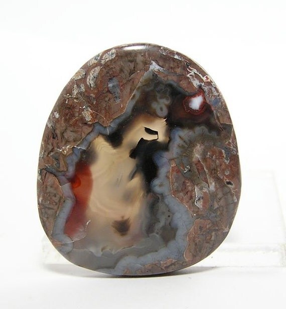 Del Norte Plume Agate Colorado Thunder Egg Polished Jewelry