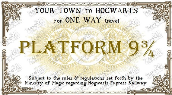 hogwarts express train ticket personalized in 2 par partyscribbles le