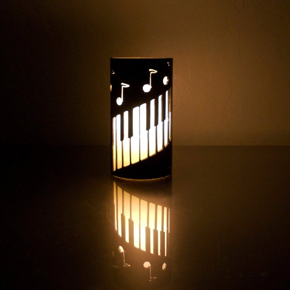 Piano Keys 1024 Metal Candle Holder Luminary