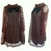 Baby Doll Lattise Lace Dress/ Collar with Bow / Lace with Black Lining / 60s Vintage