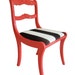 ON HOLD - Refurbished Vintage Lipstick Red Wooden Chair