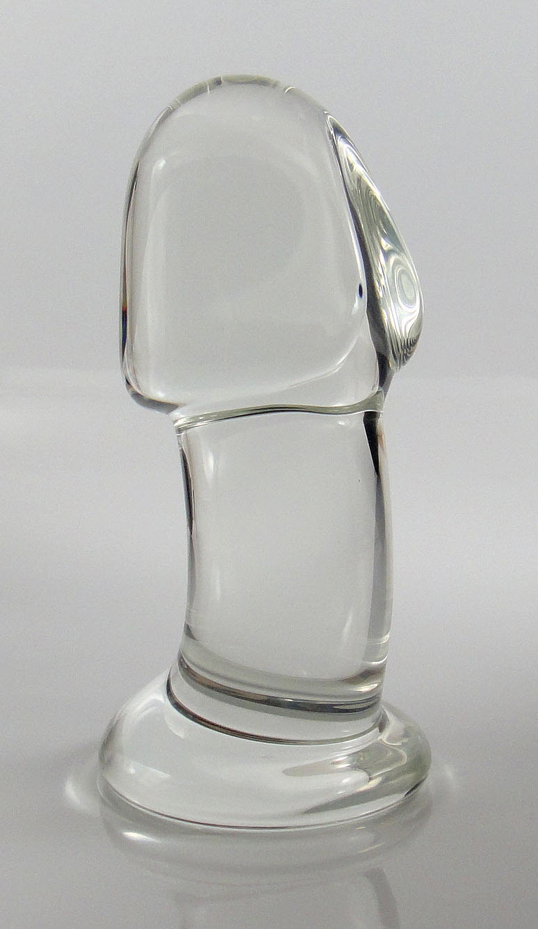 Large Glass Cock Head Butt Plug Se