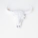 White Faux Taxidermy - The Ludmilla - White Resin Buffalo/Bison Skull Head- White Faux Taxidermy- Chic & Trendy