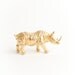 The Bex - Gold Table Top Rhino Decoration - Animal Statue - Faux Taxidermy