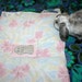 The Bun-velope - soft carrier liner for bunny rabbits quilted pastel print fabric with hand made Lop patch