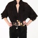 Reserved for Baige do NOT buy iconic vintage punk couture GIANNI VERSACE pre-death safety pin silk shirt w/lace inserts