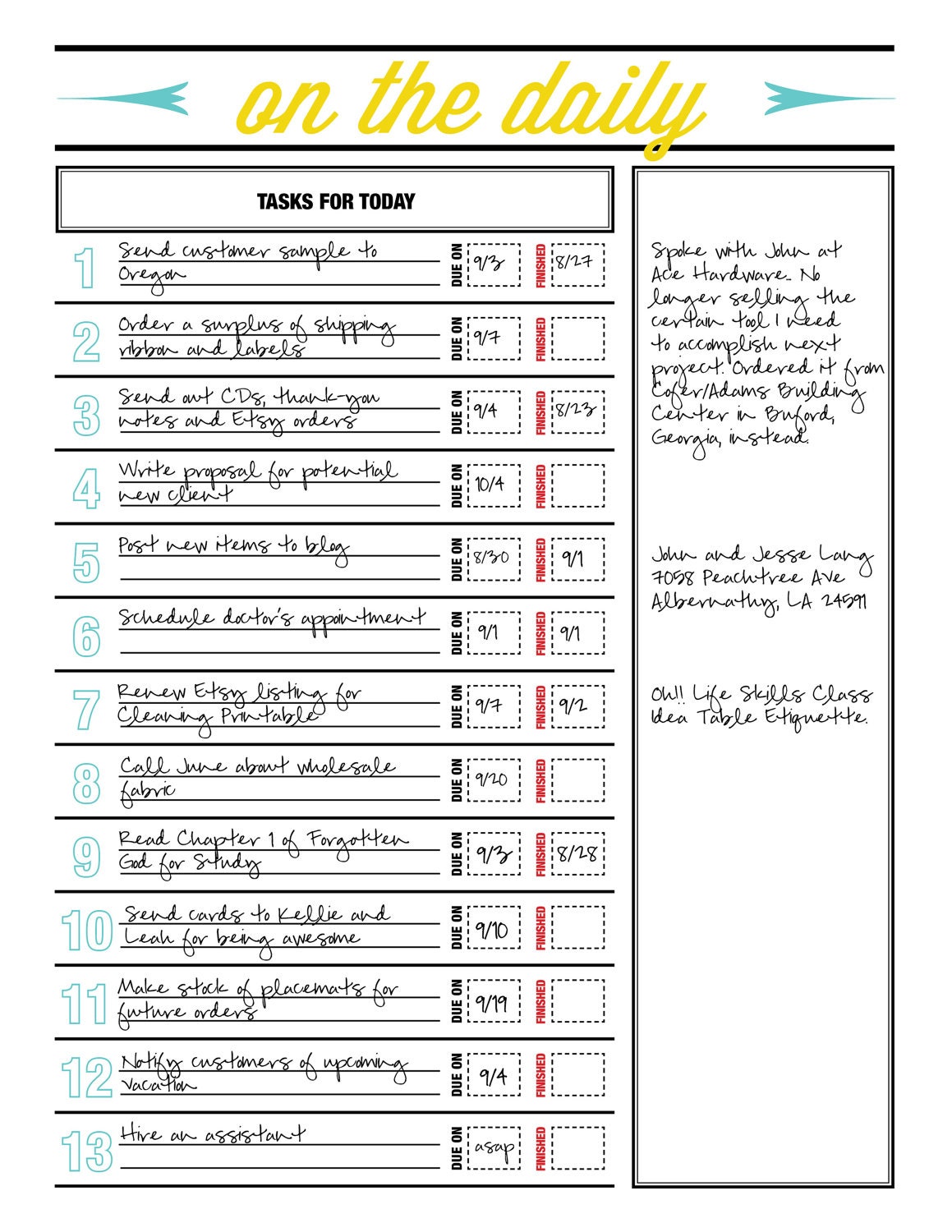 To Do List Ideas Task List Templates