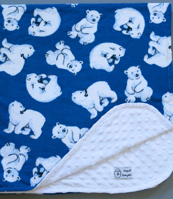 Items similar to Polar Bears Baby and Toddler Blanket ...