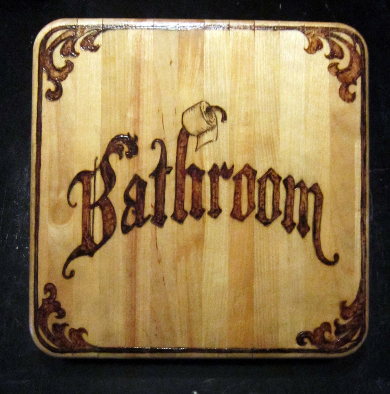 Victorian Style Bathroom Sign