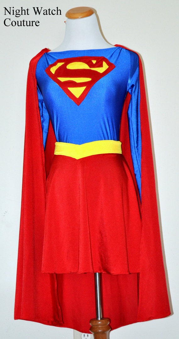 Supergirl costume Classic Movie Length skirt by NightWatchCouture