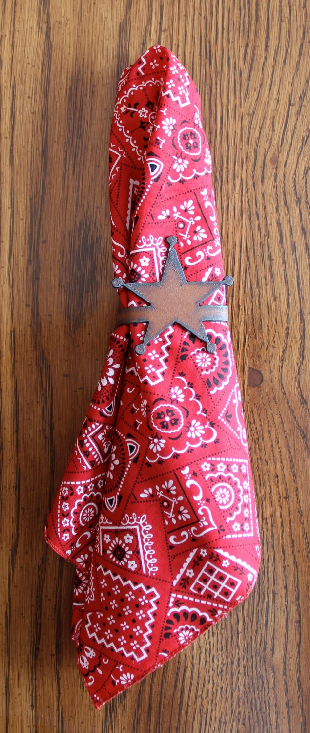 Set of 4 Bandana Napkins by on Etsy