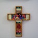 Nativity scene wall hanging decorative cross - featured in an Etsy Treasury List