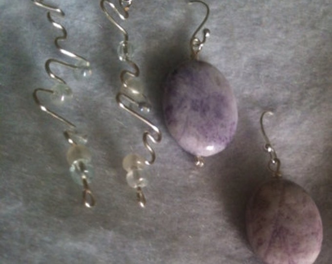 Purple stone earrings