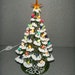 Ceramic lighted CHRISTMAS TREE 11 inches traditional holiday decoration light ( READY to ship)