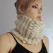 20% Off - Off White Crochet Scarf - Cowl Scarf - Neck Warmer