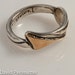 Ring Size 7 - Sterling Silver And Gold Handmade From Israel