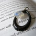 Victorian Persuasion Oval Brass and Flashy Rainbow Moonstone Pendant / Blue Ornate Doorknocker
