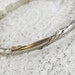 Vintage Bangle Bracelet, Twisted Silver Tone Metal, Designer HECHO MEXICO, 1970s Modern Modernist Costume Jewelry