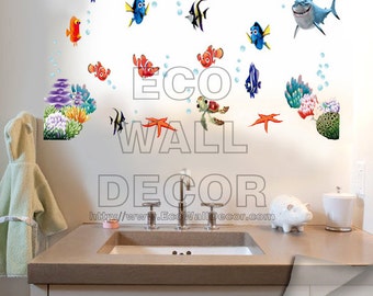 PEEL and STICK Removable Vinyl Wall Sticker Mural Decal Art - Finding Nemo Underwater I