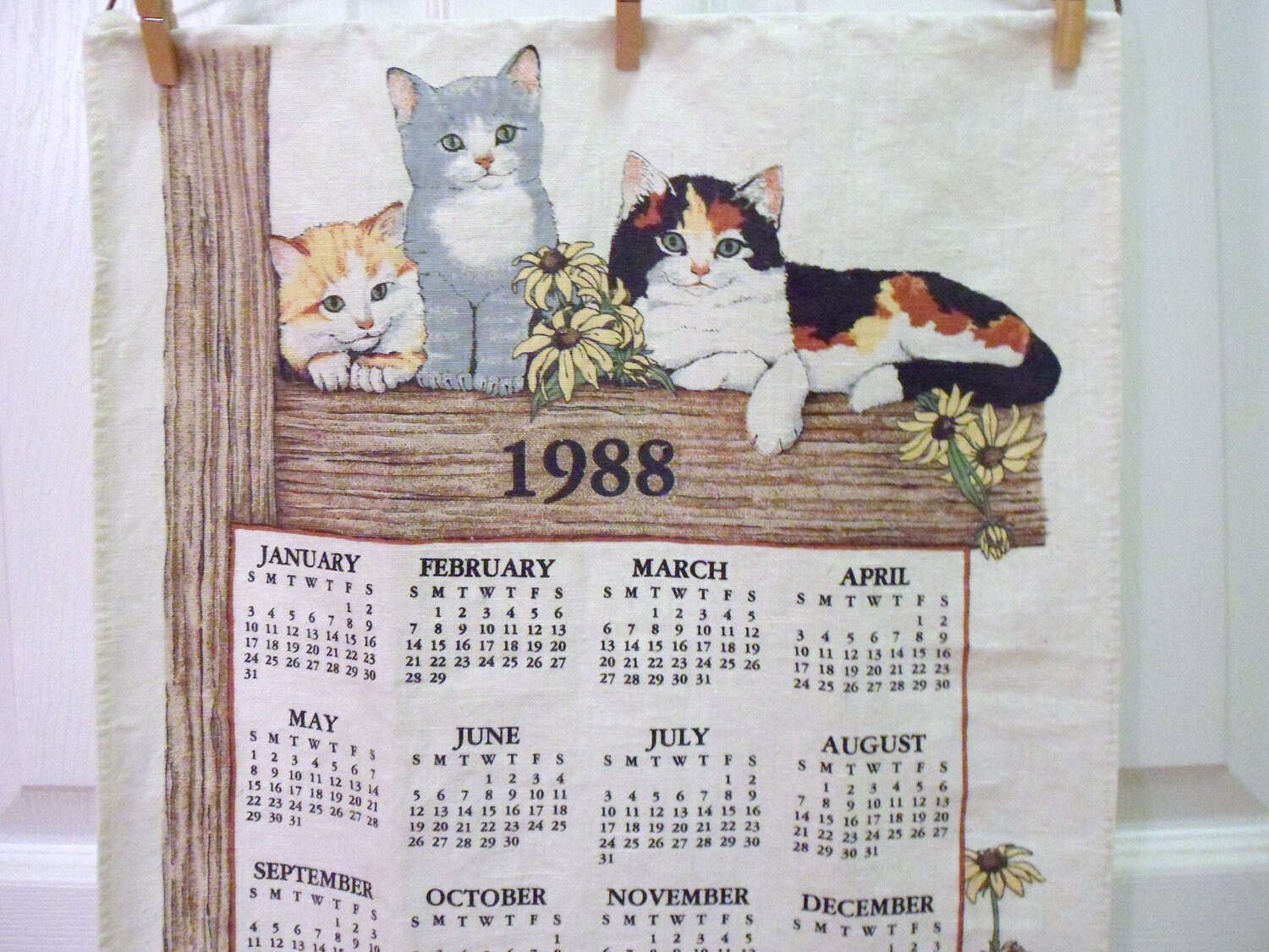 Календарь 1988 года февраль. Calendar 1988.