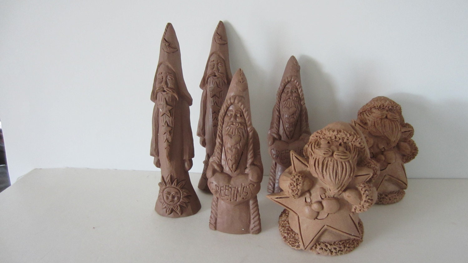 unpainted resin santas