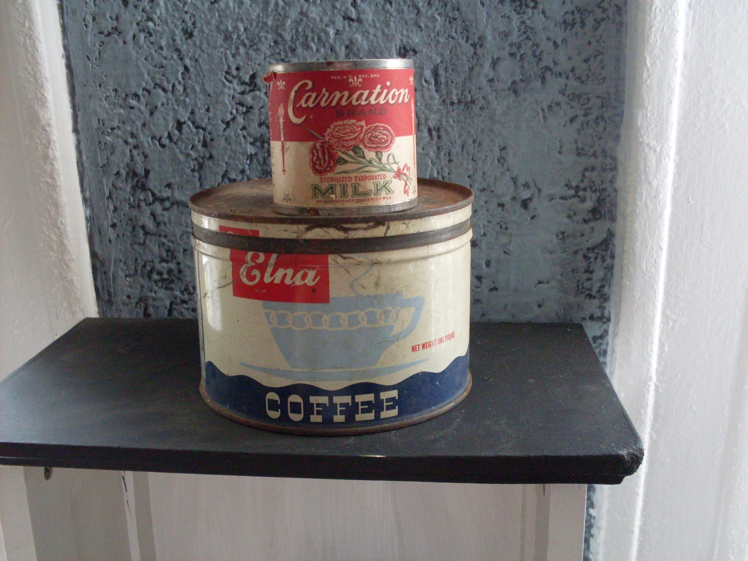 Vintage Coffee Tins Retro Kitchen Decor