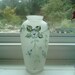 Handpainted Blue Floral Vase - Shabby Chic Decor