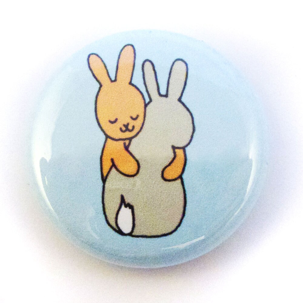 Bunny Hugs Button