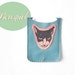 Balloon Cat Debit Card Sleeve in Blue Leather by BonspielCreation