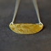 Botanical Half Moon Necklace Mixed Metal Statement Piece Brass Sterling Silver Handmade Jewelry
