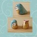 Tiny blue owl mini figure