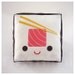 Decorative Pillow, Mini Pillow, Kawaii Print, Toy Pillow - Yummy Tuna Sushi Roll