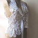 SALE - Antique Lace Vest, Waistcoat, Whites, Creams, Mother of Pearl, Applique, Rustic, Bohemian Gypsy