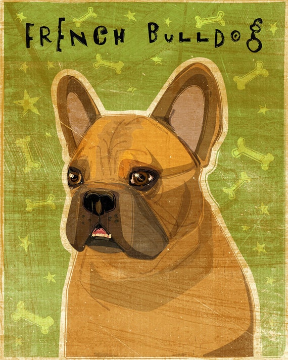 Items similar to Coworker Gift- French Bulldog Print (Fawn ...