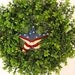 Americana Patriotic Wreath - Boxwood Wreath - Star Wreath - Flag - Door Wreath - Front Door Decor
